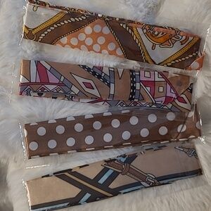 Set of 4 New scarfs/ twillies